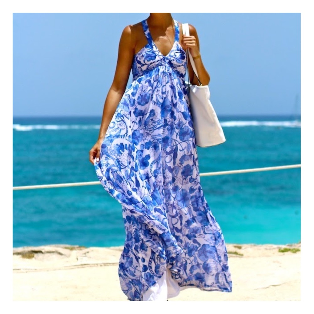 Chiffon Floral Maxi Dress